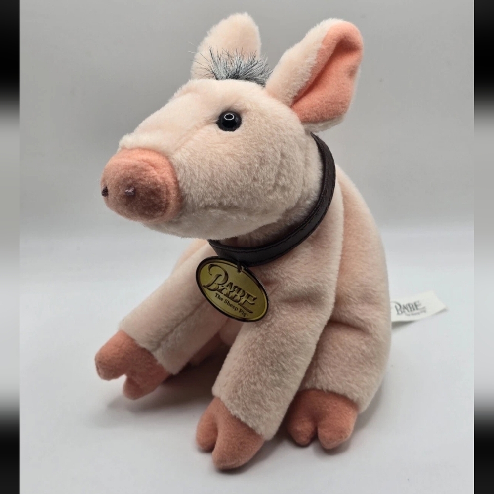 Vintage 1997 Gund Pig Babe The Sheep Pig 5" With Collar- Plush Stuffed Animal